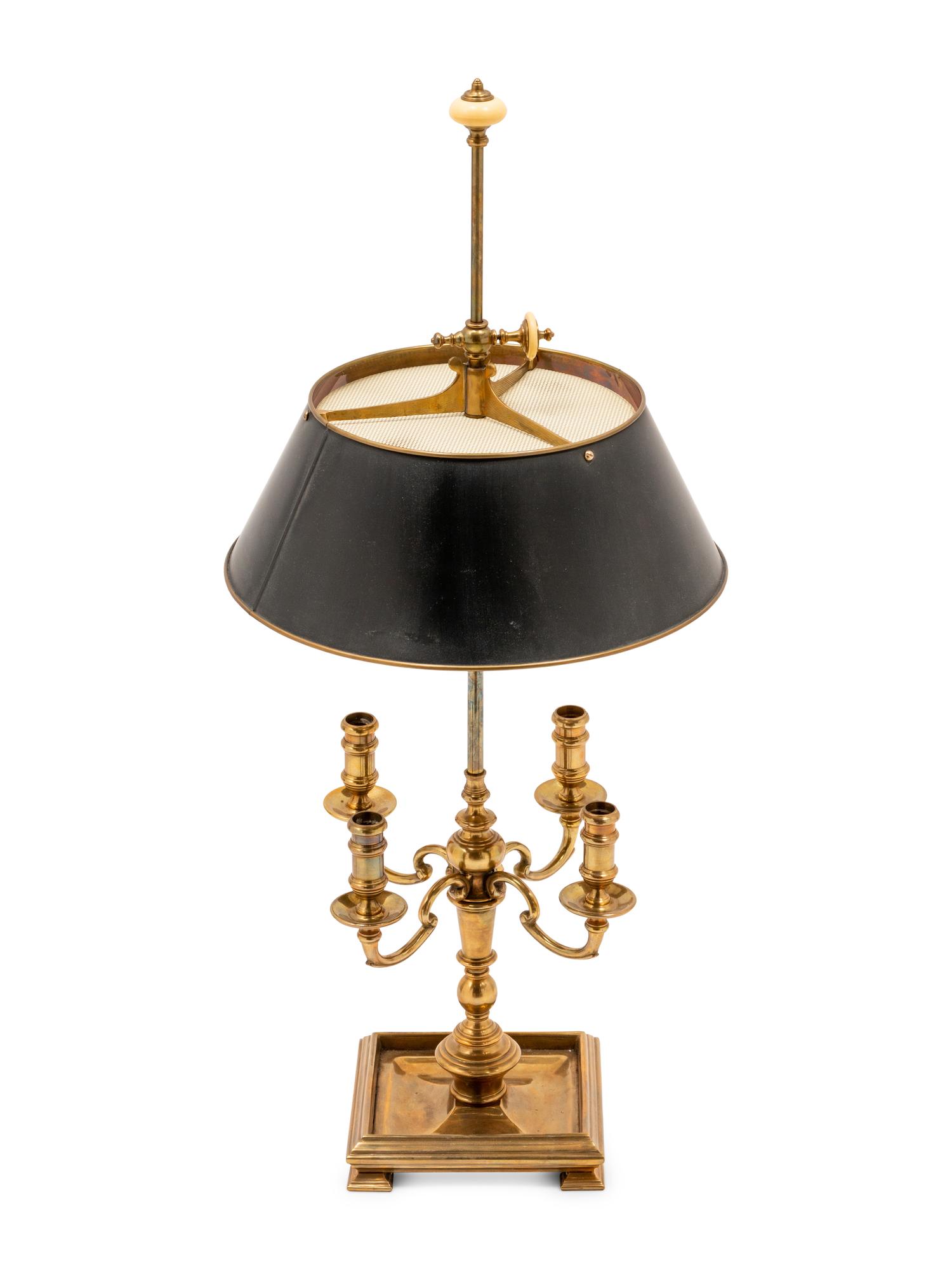 A Gilt Metal Four-Light Bouillote Lamp