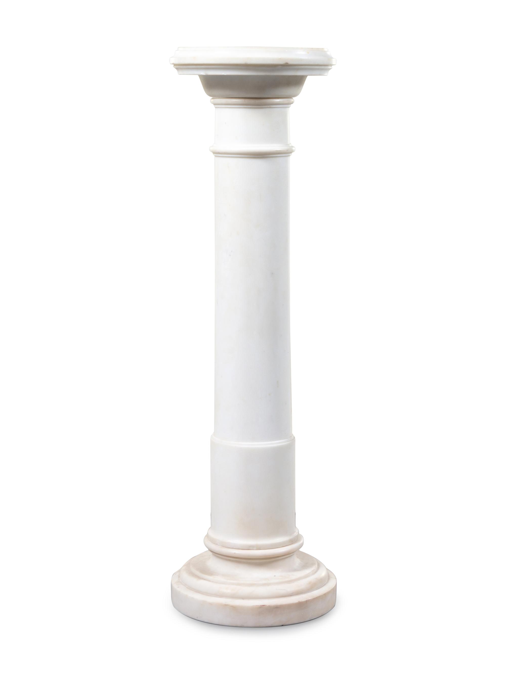 An Italian Carrara Marble Pedestal