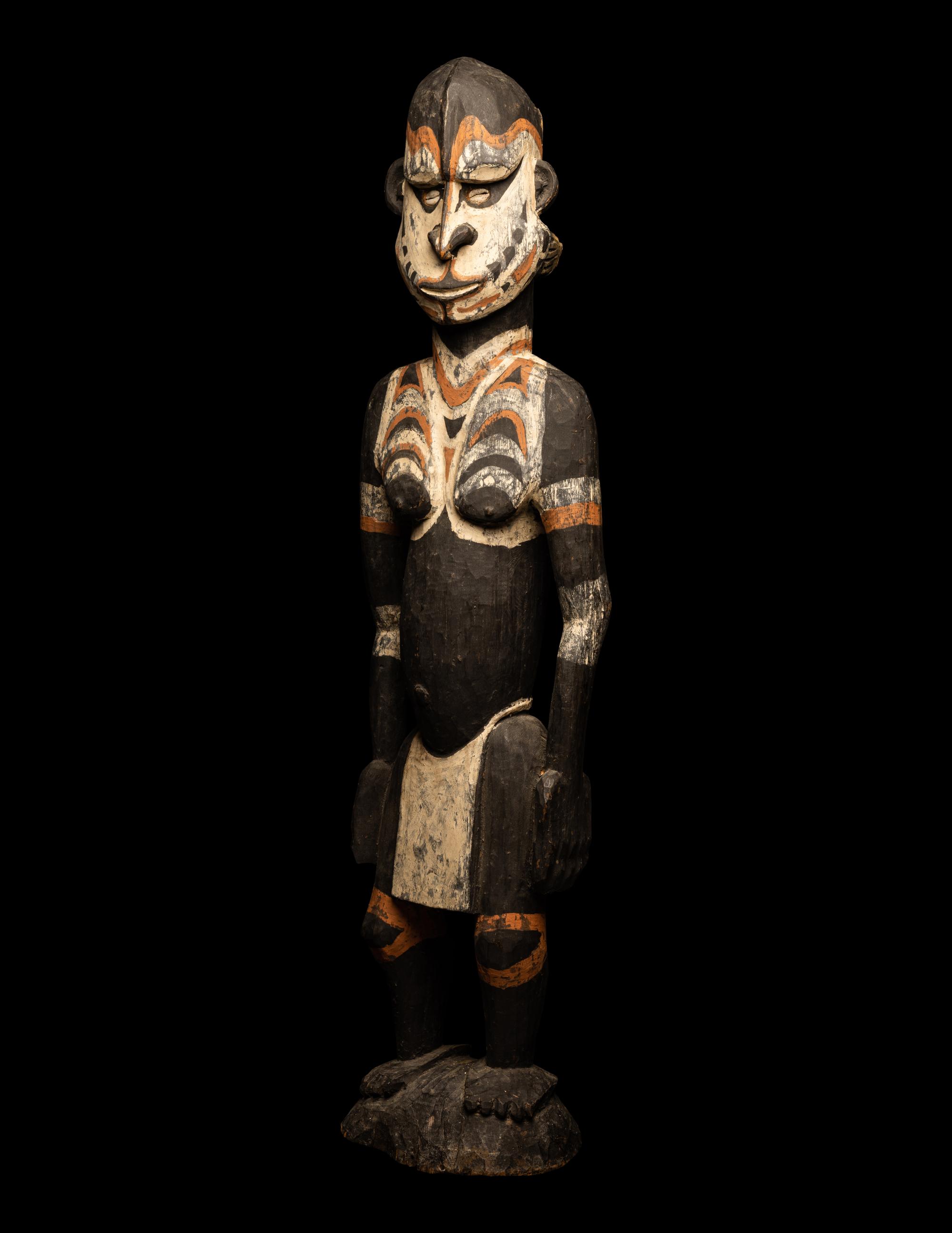 A Sepik River Wood Standing Male Figure