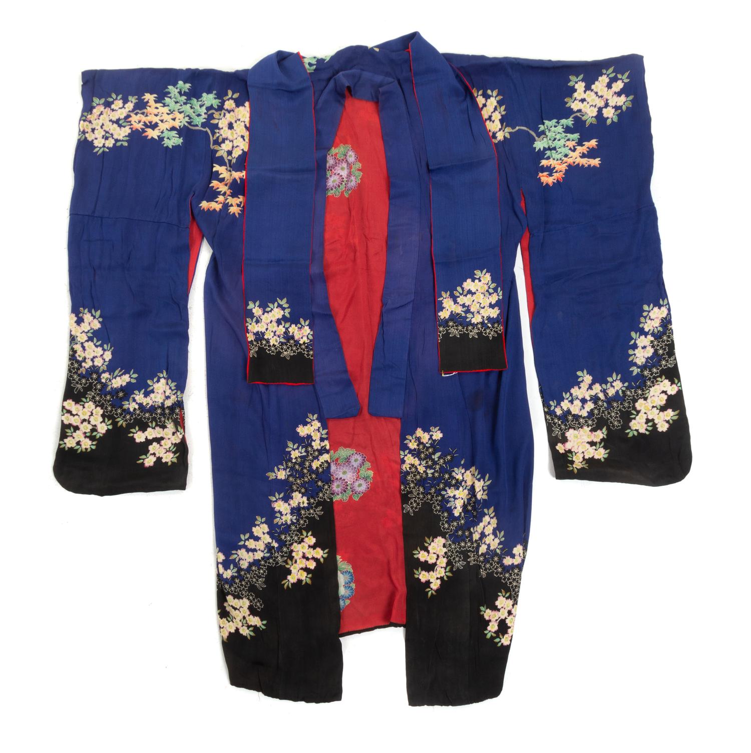 Two Japanese Silk Kimonos