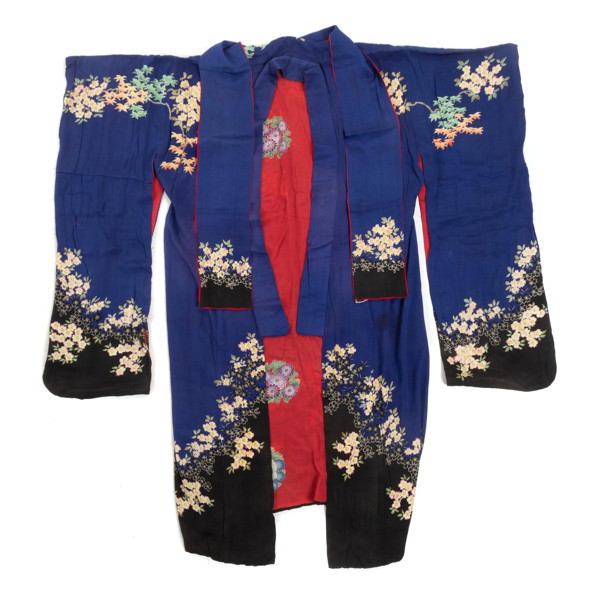 Two Japanese Silk Kimonos