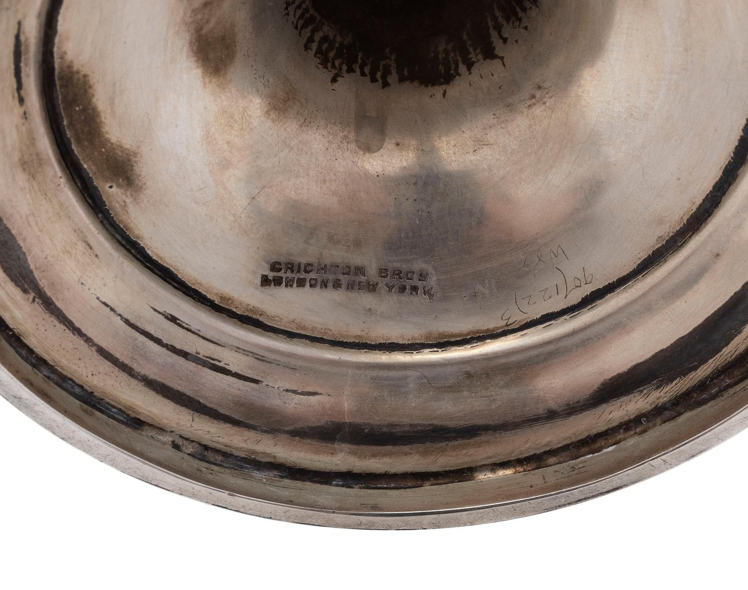 An English Silver Lidded Urn