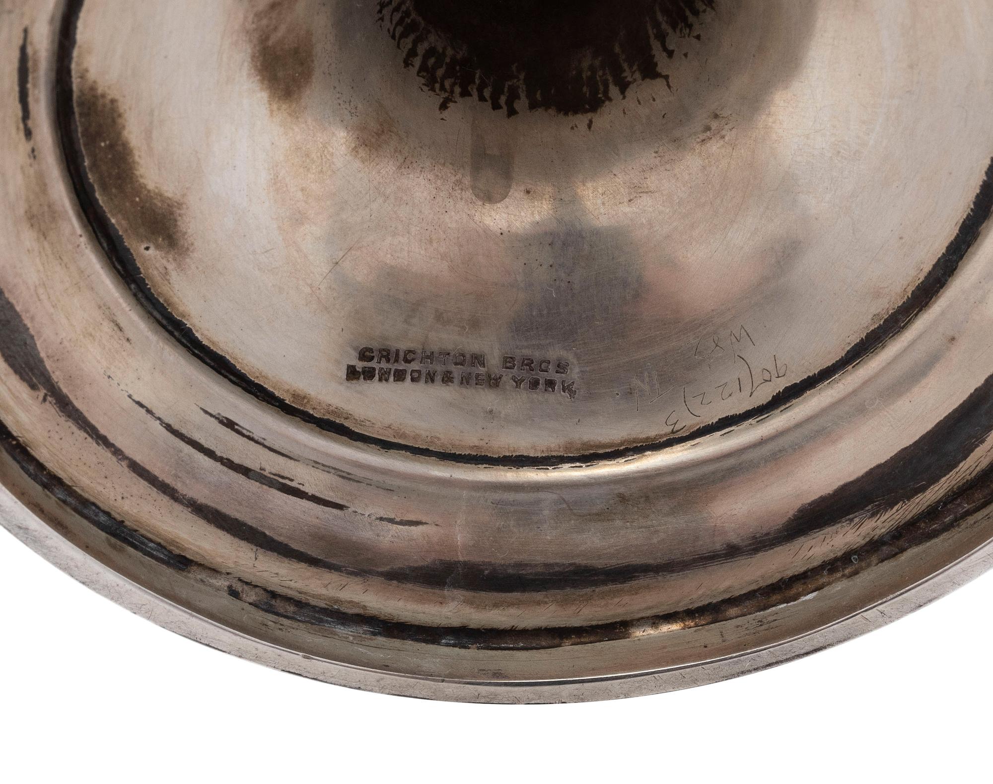 An English Silver Lidded Urn