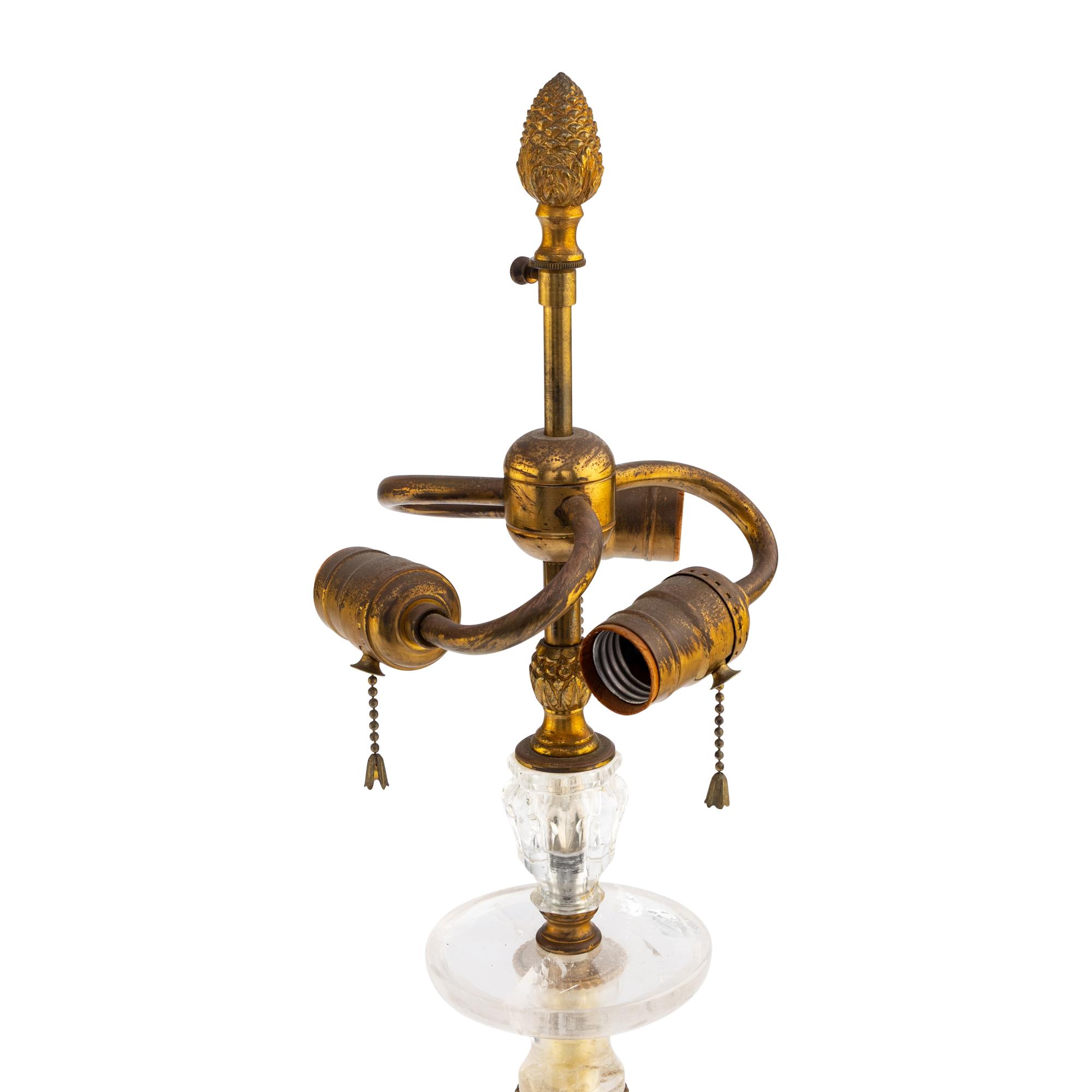 A Pair of Rock Crystal Table Lamps