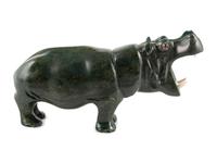 A Russian Carved Hardstone Hippopotamus