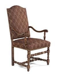 A Louis XIII Walnut Fauteuil