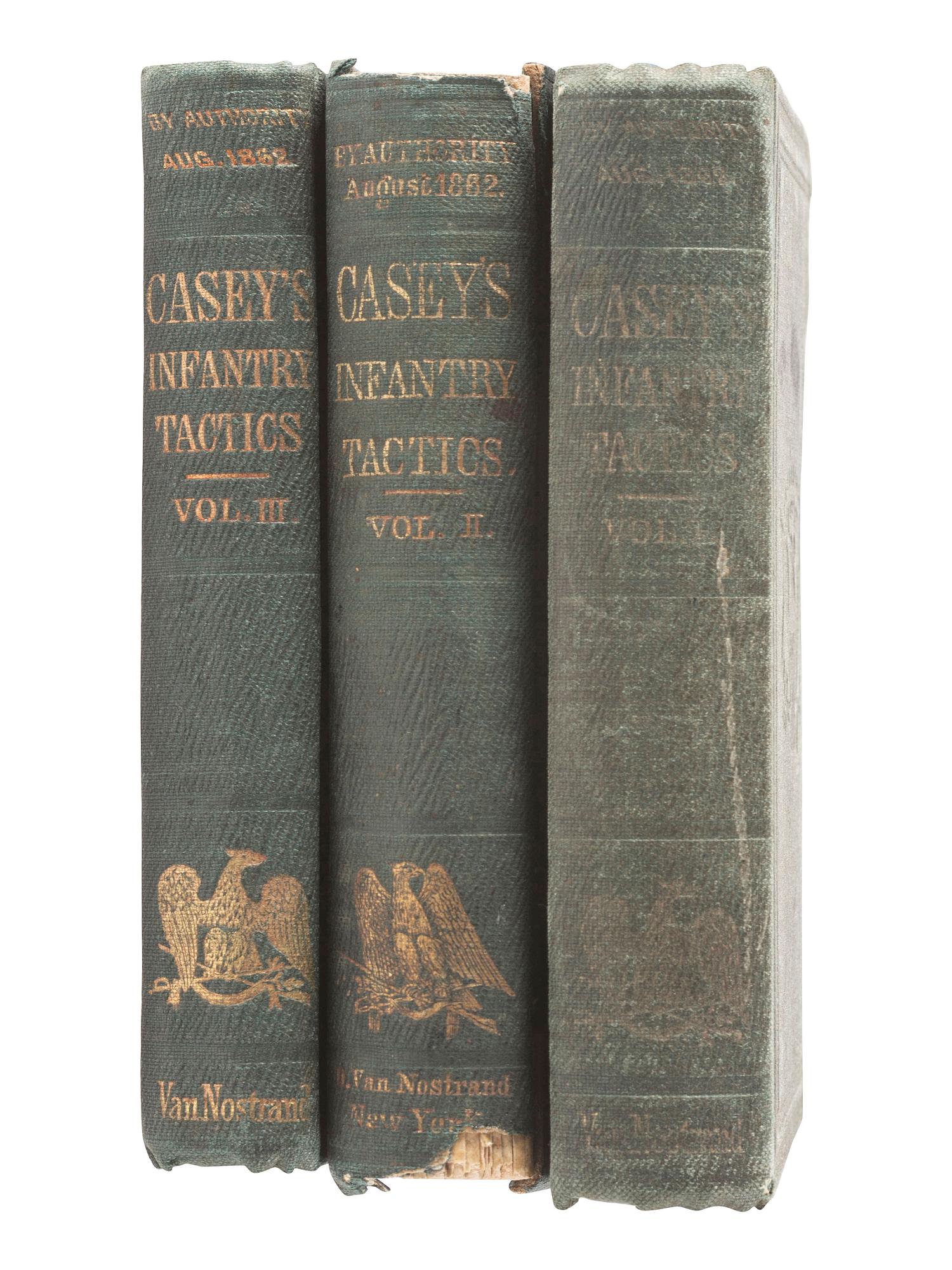 [CIVIL WAR]. CASEY, Silas. Infantry Tactics, for the Instruction, Exercise, and Maneuvers of the Soldier, A Company, Line of Skirmishers, Battalion, Brigade, or Corps d'Armee . Vols. I, II, III.