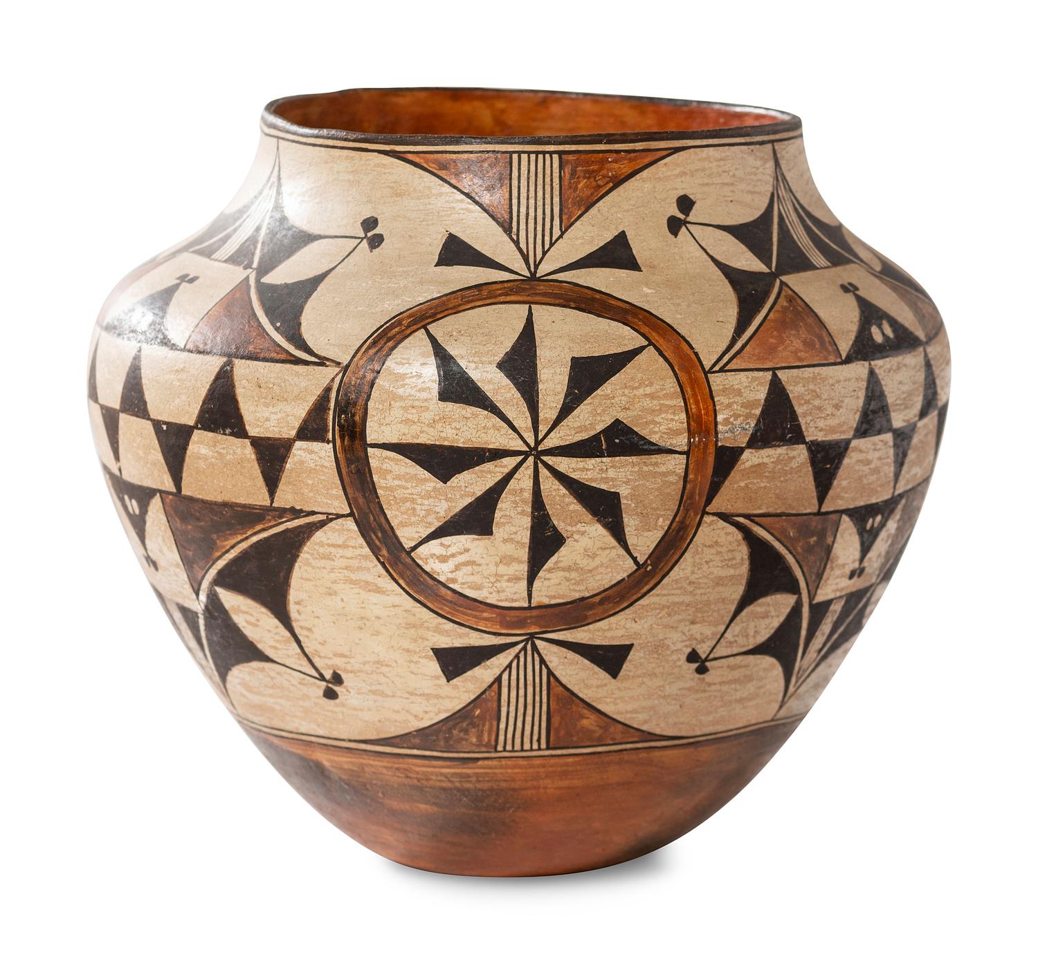 Acoma Polychrome Pottery Olla