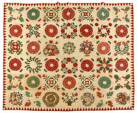 Appliqued and autographed album quilt cecil and baltimore counties, md, dated "1847"
