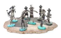A Hopi Silver Kachina Sculpture Height approximately 4 1/4 inches.