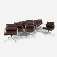 Charles Eames (American, 1907-1978) & Ray Eames (American, 1912-1988) Set of Thirteen "Soft Pad Group" Swivel Armchairs, Herman Miller, USA, Designed 1969, the Present Lot 1984