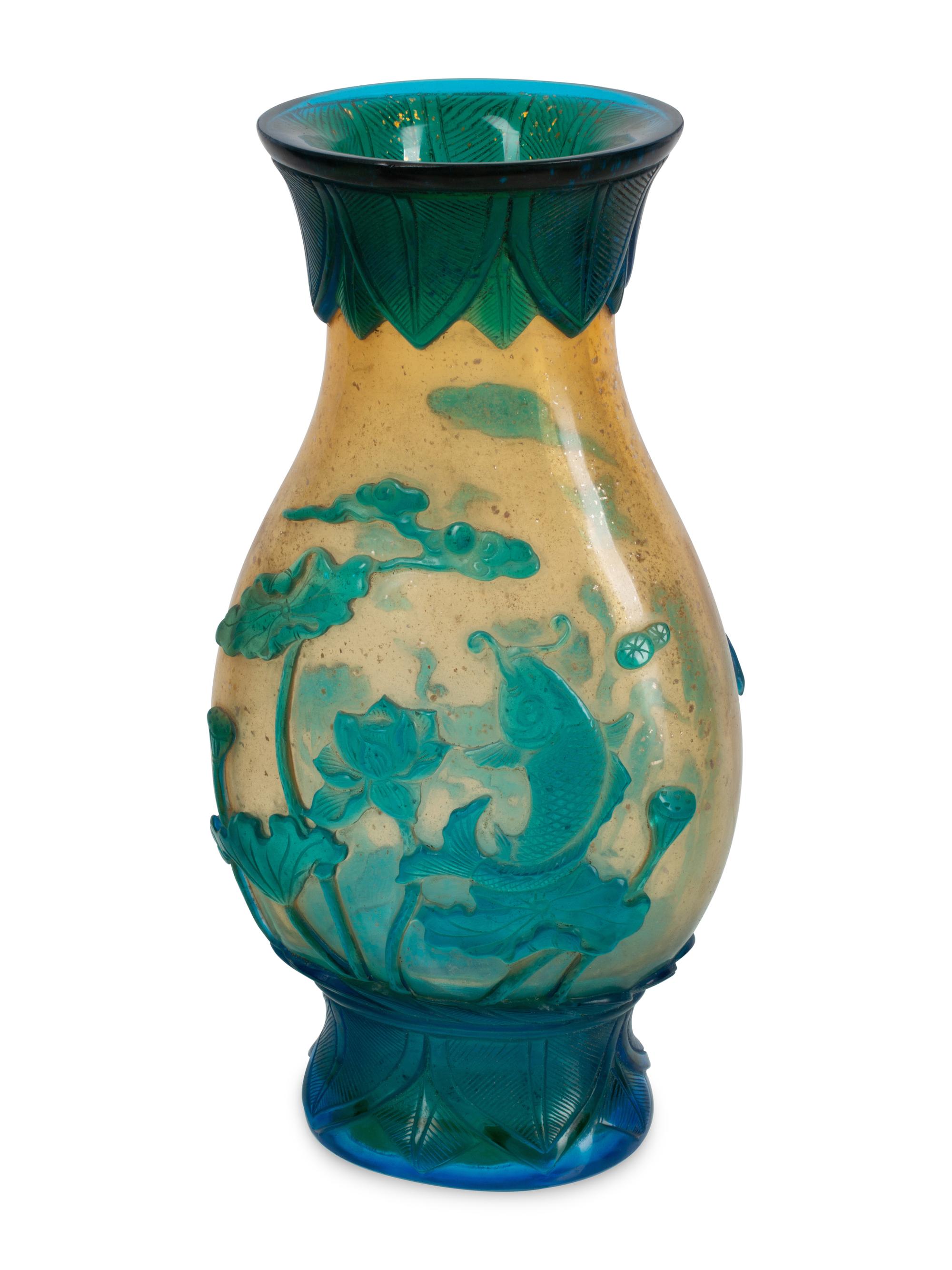 A Group of Seven Chinese Glass Table Articles