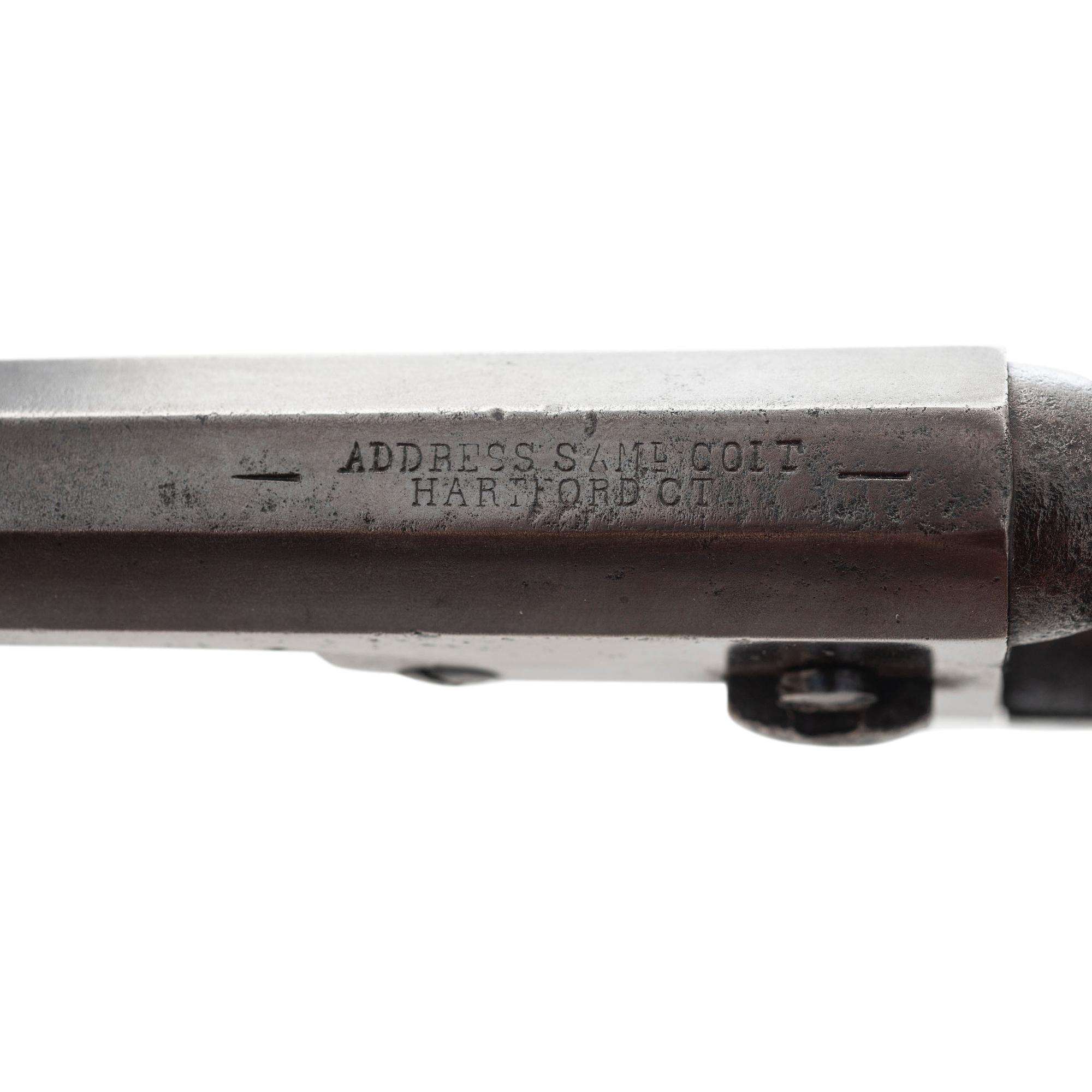Colt Model 1849 Pocket Revolver Inscribed to Andrew Morse Jr. of the 3rd Mass and 1st LA Cavalry - Twice Wounded