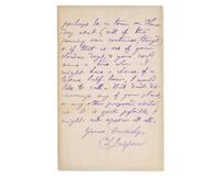 Lewis, Carroll (Charles Lutwidge Dodgson). Autograph Letter, signed