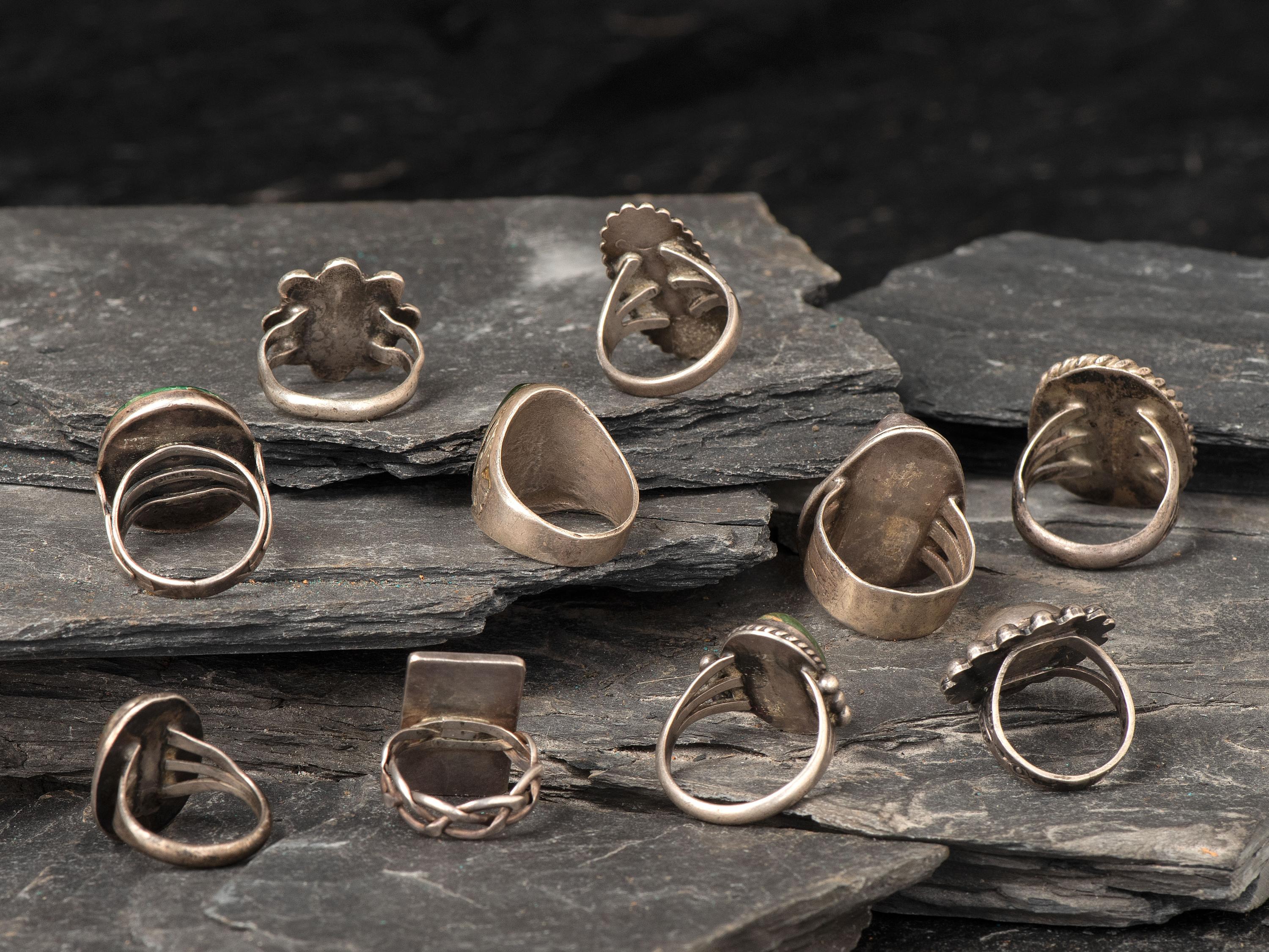 Navajo and Southwestern-style Silver and Turquoise Rings