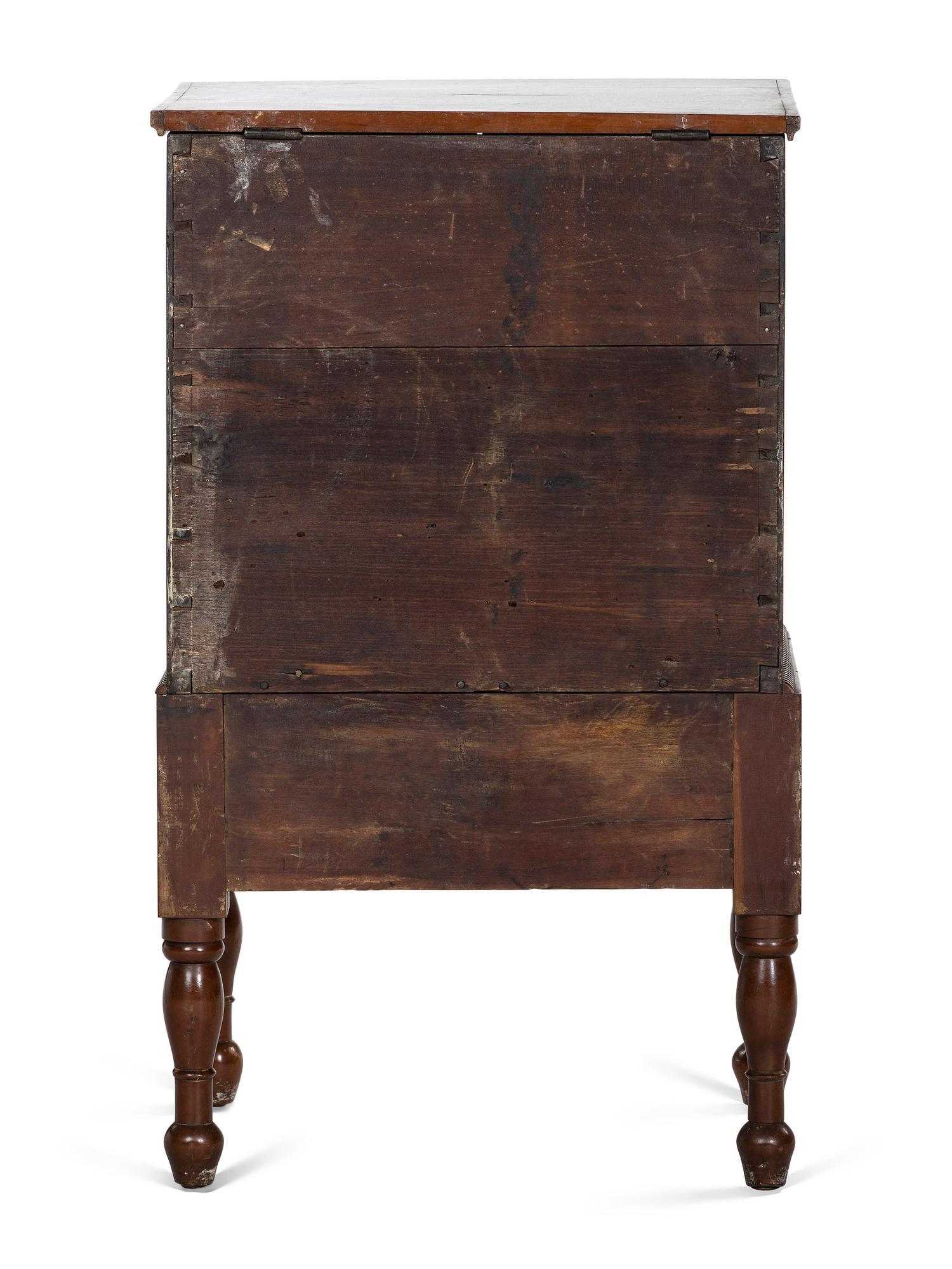 A Late Federal Cherrywood One-Drawer Sugar Chest