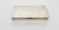 A George V Silver Presentation Cigarette Box, London, 1926, engraved, W.W.C./American Embassy Rome/1923-1927.