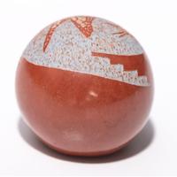 Sgraffito Seed Jar, with Butterfly