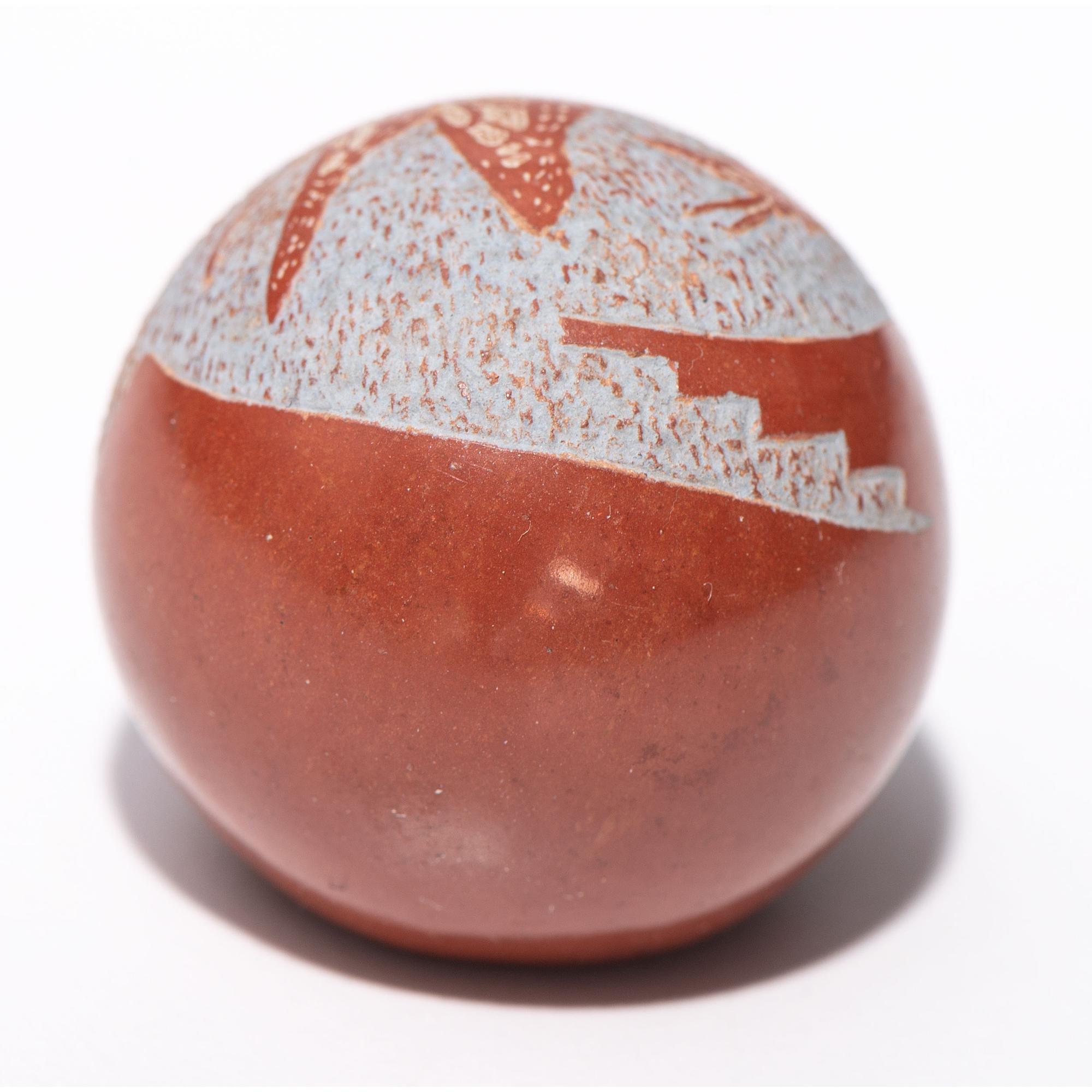 Sgraffito Seed Jar, with Butterfly
