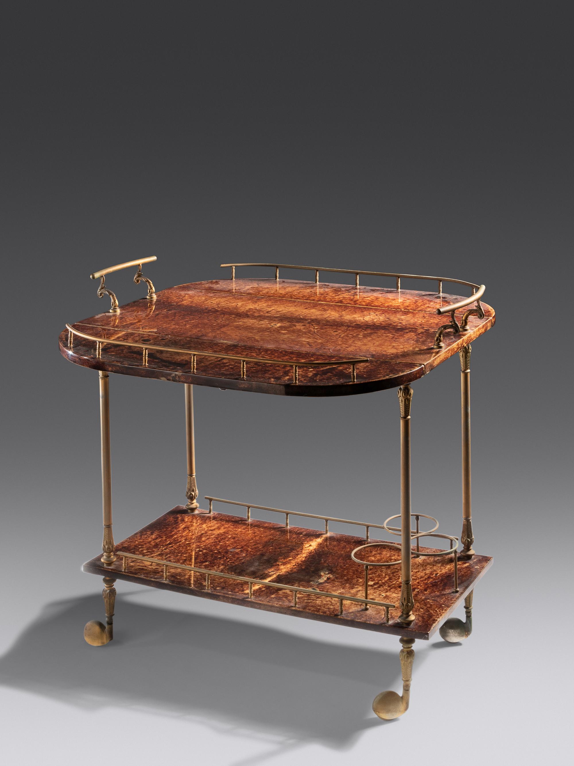 Drop-Leaf Bar Cart