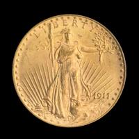 A United States 1911-S St. Gaudens $20 Gold Coin