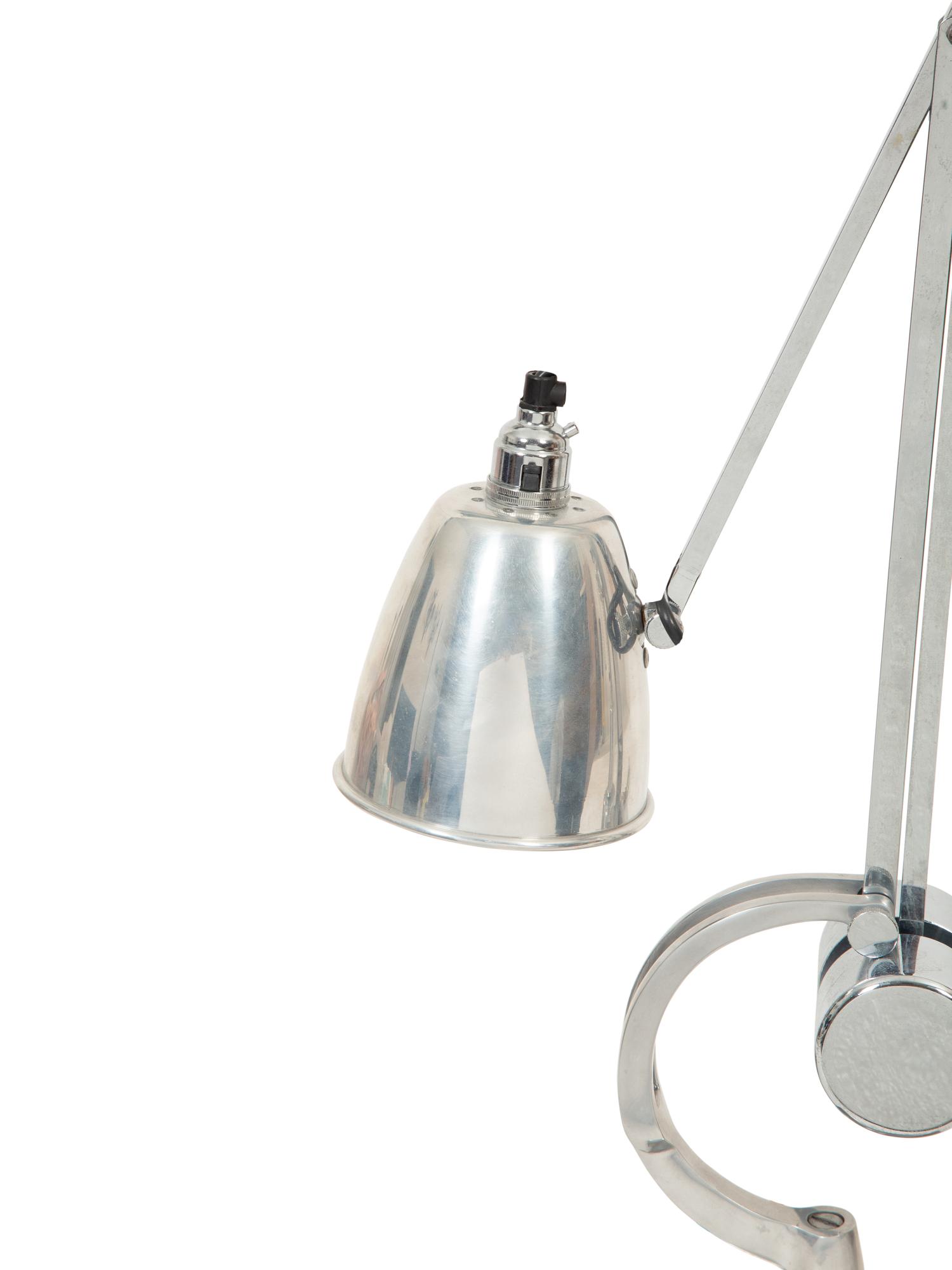 An Art Deco Hadrill and Horstman Counterbalance Table Lamp and Associated Lamp