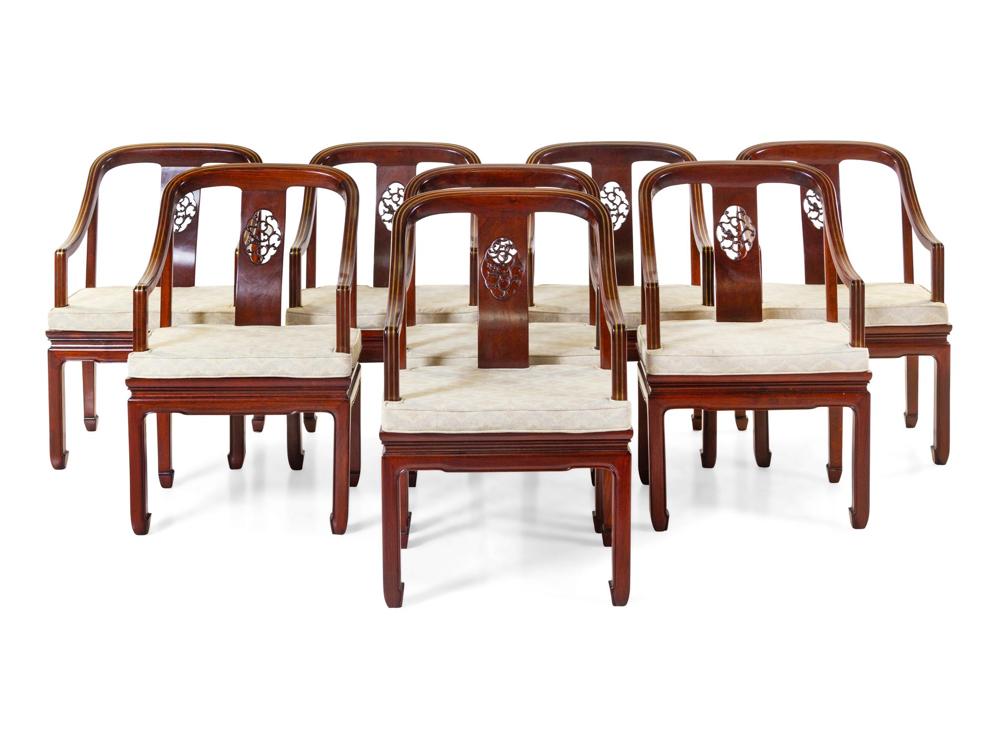 A Chinese Export Rosewood Dining Room Set