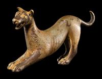 A Roman Bronze Romping Dog
