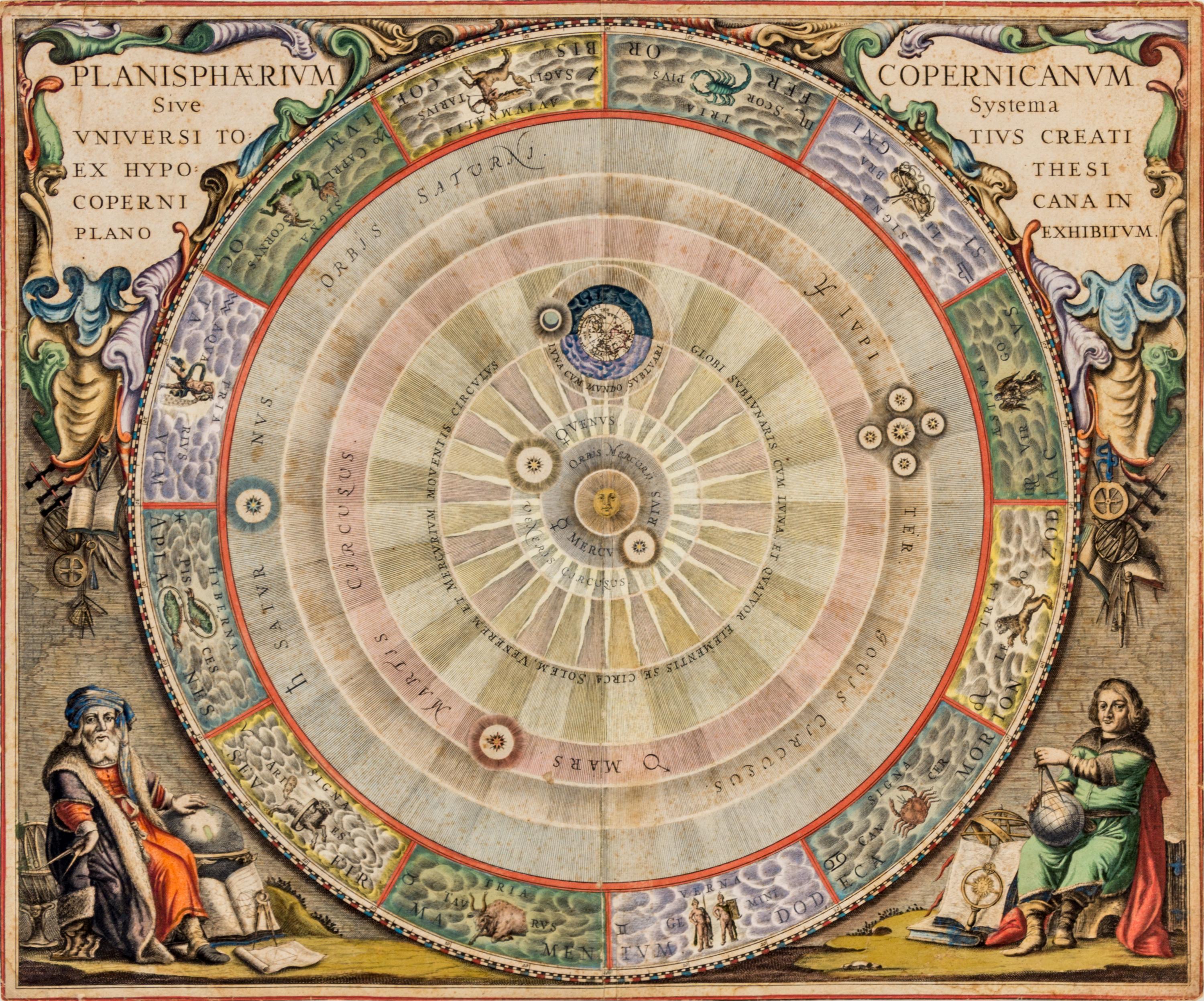 (ASTRONOMY) CELLARIUS, ANDREAS. Planisphaerium Copernicanum sive systema universi totius. Amsterdam, 1660.