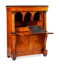 A Charles X Burlwood Secretaire a Abattant
