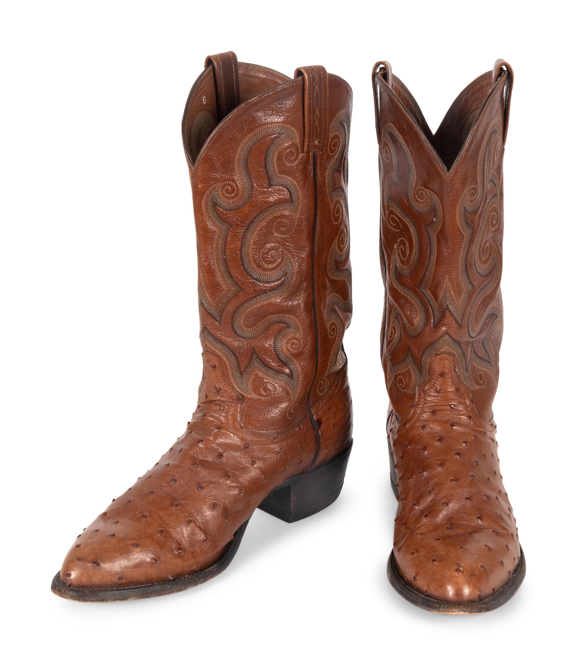 Tony Lama Coffee Full Quill Ostrich
