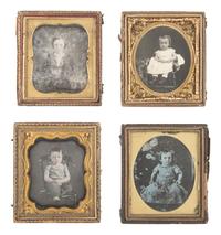 [EARLY PHOTOGRAPHY]. 30 daguerreotypes of children in sixth plate cases.