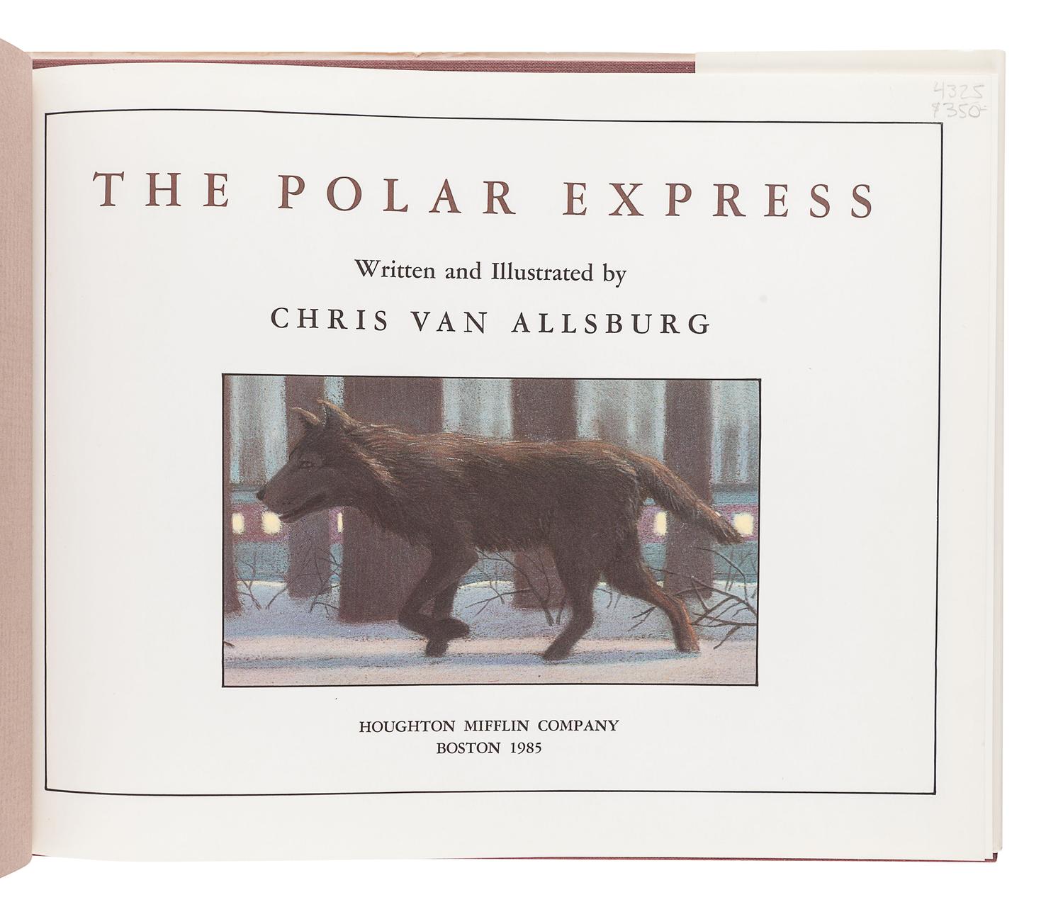 VAN ALLSBURG, Chris (b. 1949). The Polar Express. Boston: Houghton Mifflin Company, 1985.