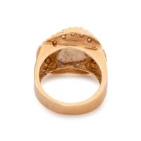 FRESHWATER BAROQUE PEARL AND DIAMOND RING