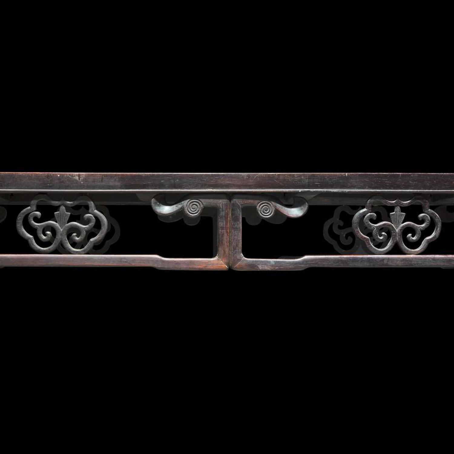 A Chinese hardwood continuous leg table 硬木方桌 Late 19th to 20th century ???????????