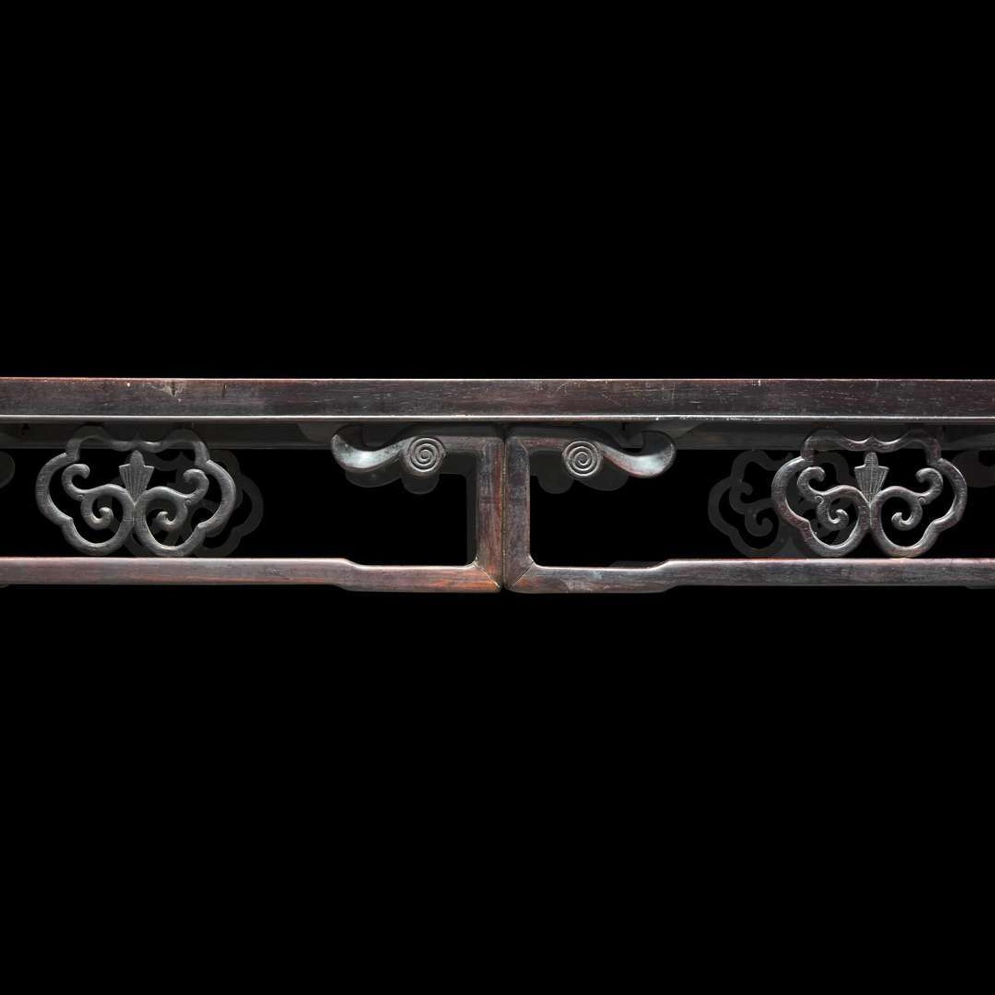 A Chinese hardwood continuous leg table 硬木方桌 Late 19th to 20th century ???????????