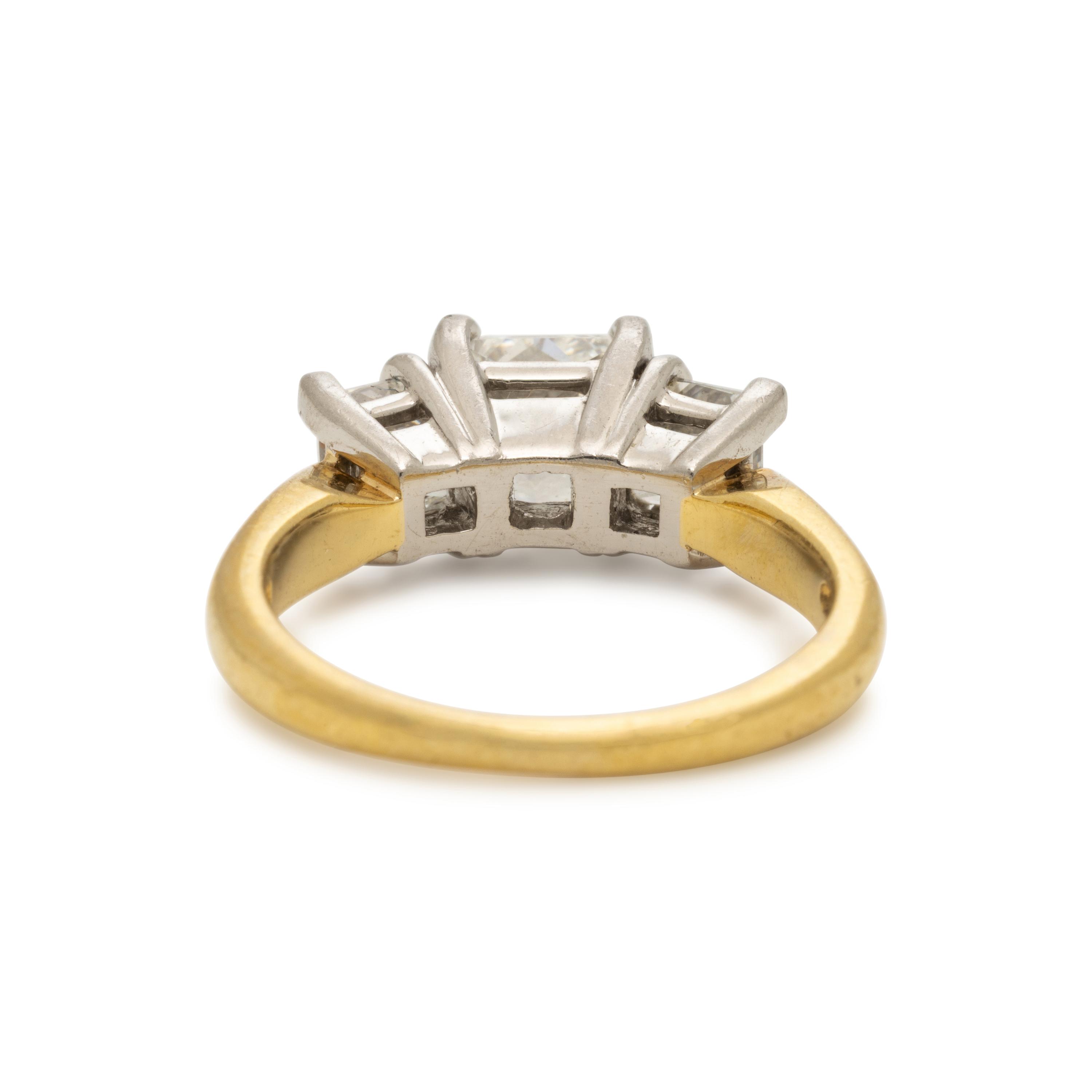 Three Stone Diamond Band Ring
