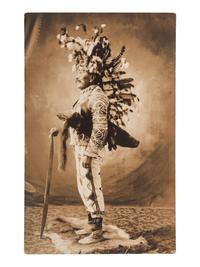 [NATIVE AMERICANS]. A group of 22 real photo postcards with Native American subjects, including: