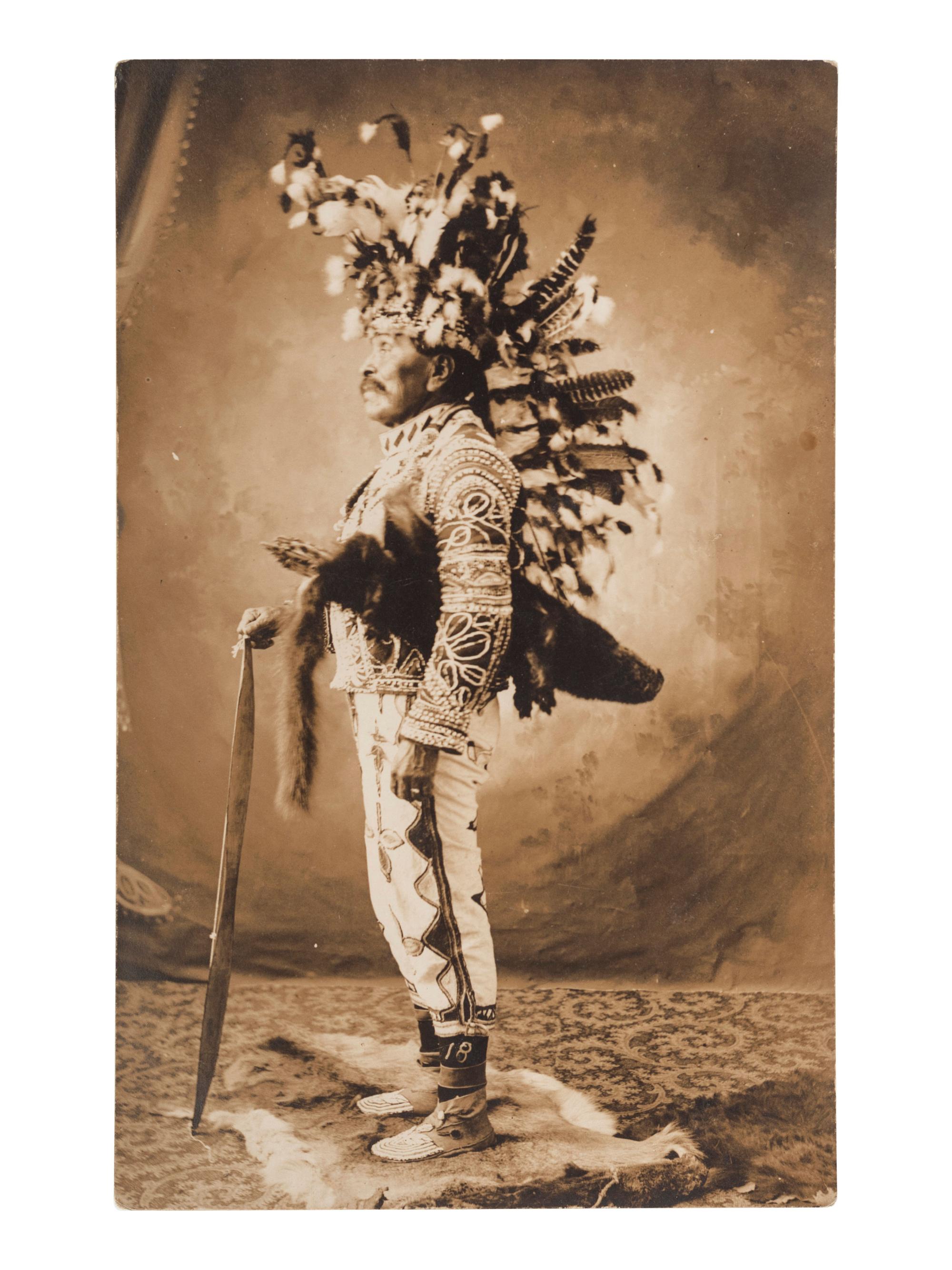 [NATIVE AMERICANS]. A group of 22 real photo postcards with Native American subjects, including: