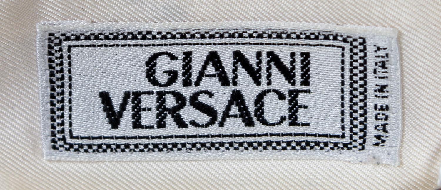 A Gianni Versace Silk Atelier Print Shirt, Size 48.
