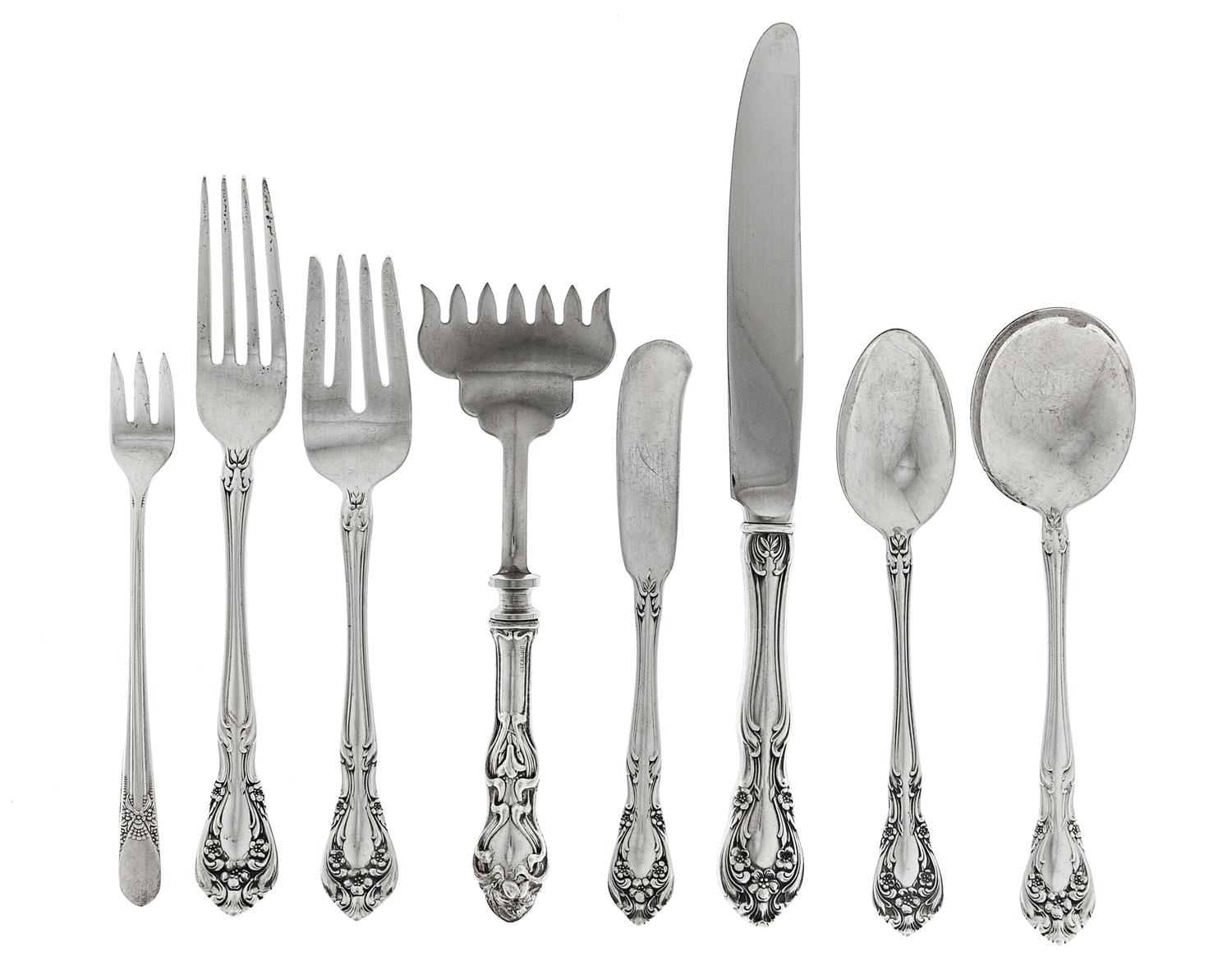 An American Silver Flatware Service