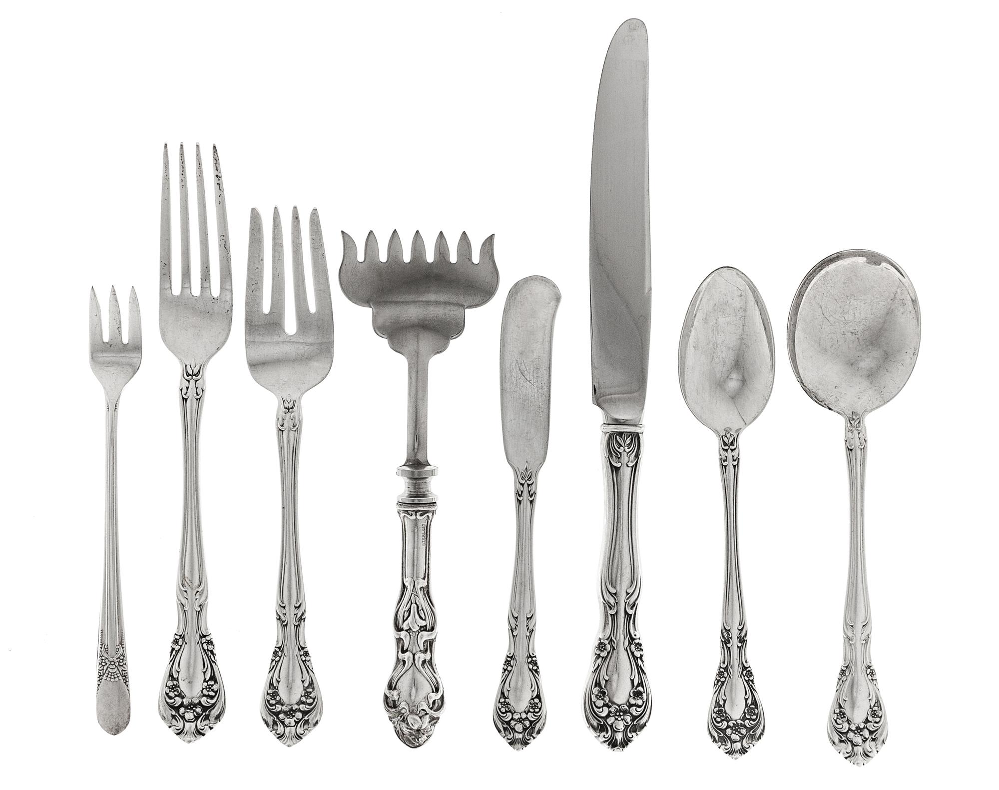 An American Silver Flatware Service