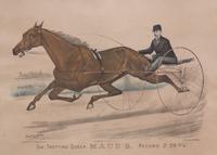 Three Hand-Colored Prints Depicting Carriage Racing Image 11 x 15 1/2 inches.