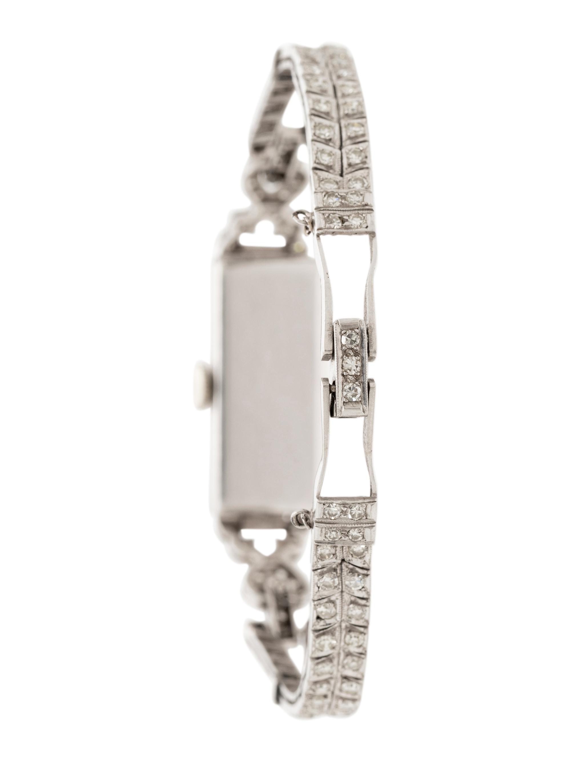 PLATINUM AND DIAMOND WATCH