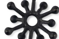 A Pair of Danish Modernist Cast Iron Candle Holders