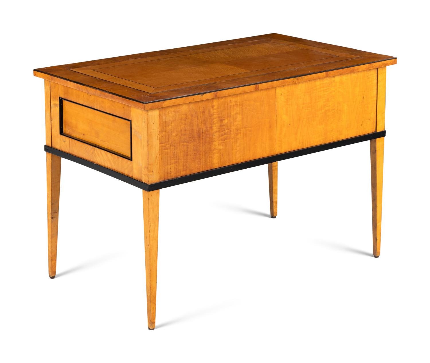 A Biedermeier Maple Desk
