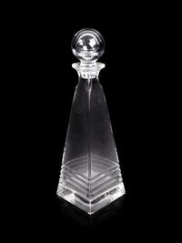 A Tiffany and Co. Glass Decanter and Bowl