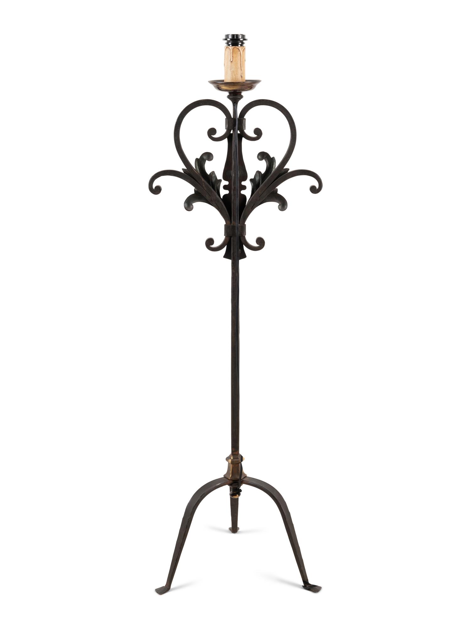 A Continental Iron Floor Lamp