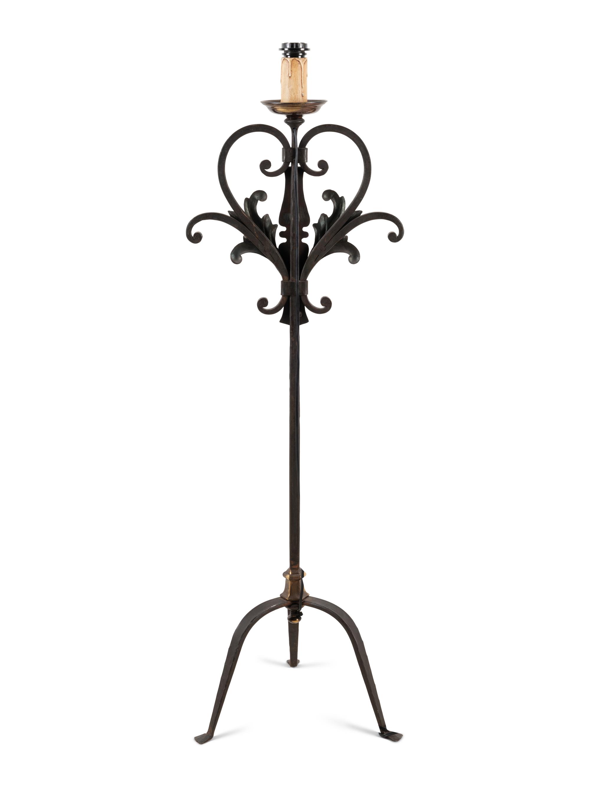 A Continental Iron Floor Lamp