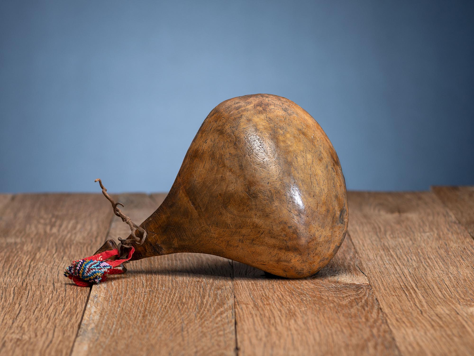 Western Great Lakes Maple Ladle, with Turtle Effigy